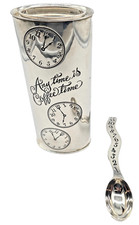 Neiman Marcus Anytime is Coffee Time Silver Plated Coffee Canister w/Spoon WOW picture