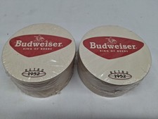 50 Budweiser Retro 1952 Round 4” Coasters NEW SEALED picture