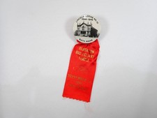 Vintage 1946 IOOF Lincoln Lodge No. 10 Ribbon Pin Bath Maine Temple Dedication picture