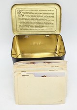 Vintage Remington Recipes Tin Sylvia Bashline UMC w/ Handwritten Recipe Cards picture