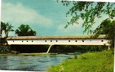 Vintage Postcard- Smith Joel's Bridge, Saco River 1960s picture