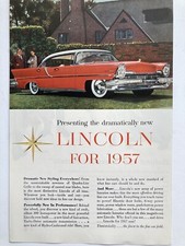 1957 Lincoln Premiere 4 Door Hardtop Print Ad Red picture