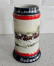 Budweiser 1990 Collector’s Series “An American Tradition” Beer Stein Mug picture