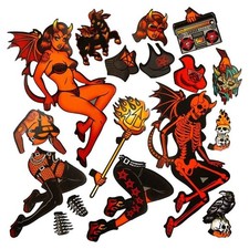 Kreepsville 666 Devil Dame Dress Up Magnet Set Toy Punk Rocker Pinup Horror Goth picture