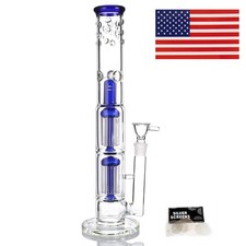 16.5 Glass Bong Glass Water Bongs Bowl Tornado Percolate Pipe Hookahs 18mm Bowl picture
