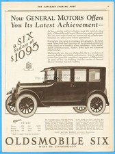 1923 Oldsmobile Six Sedan Closed Car Olds Motor Works GM Lansing Michigan Ad picture