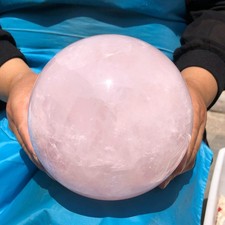 7.81LB Large Natural Pink Rose Quartz Sphere Crystal Ball Reiki Healing picture