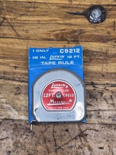 Vintage NOS Lufkin Mezurall 12ft Tape Measure Rule C9212 Chrome Clad NEW picture