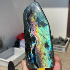 490g Rare Natural Gorgeous Labradorite Quartz Crystal Stone Specimen Healing picture