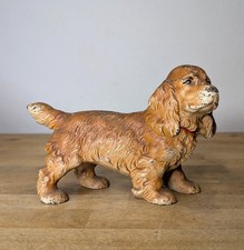 Vintage Hubley Cast Iron Cocker Spaniel Dog Doorstop Original Paint Heavy 5LB _A picture