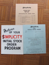 1968 SIMPLICITY YARD TRACTOR AND MOWER DEALERSHIP ORDER FORM LOT picture