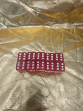 Vintage Chery Red Clear Dice 5/8 . Lot Of 10 Pc. picture