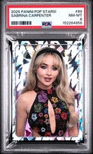 2025 PANINI POP STARS #89 SABRINA CARPENTER PSA 8 NM-MT picture
