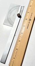 L. S. Starrett No. C183 Protractor Machinist Tool USA  PREOWNED WORKING picture