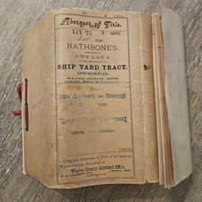 Antique 1888 Detroit MI Abstract Title William Rathbone Ship Yard Tract Railroad picture