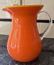 Vintage Two’s Company Orange Bittersweet Glass Pitcher 9