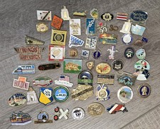 58 Pc Vintage Modern Enamel Lapel Pin Lot Washington Travel Political Souvenir picture