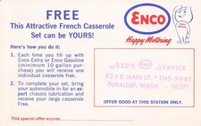 Puyallup WA Washington Neds Enco Gas Station Advertising Vtg Postcard 4A picture