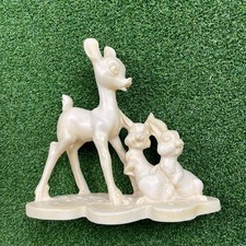 Vintage Amilcare Santini Resin Sculpture Bambi and Bunnies Made in Italy picture