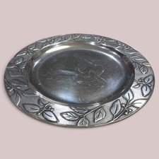 Wilton Armetale Floral Serving Bowl Silver Pewter Hand Wash Only - MSRP $39.99 picture