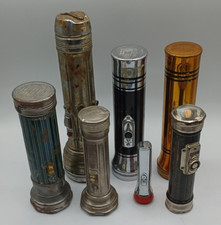 Lot of 7 VTG Flashlights Eveready Ray-O-Vac Bond Winchester WORKING picture