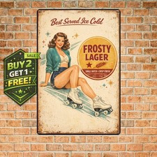 1981 Genesee Beer Tin Retro Wall Decor Vintage Metal Sign 8x12 picture