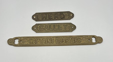 Captains Quarters/Head/Galley Cast Solid Brass Sign Plaques 12in./6in. picture