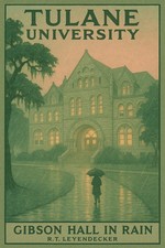 Tulane University Poster - 1930s USA 🌧️🕰️ Vintage Art Deco - 24x36” - Classic picture