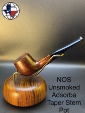 Vintage Adsorba NOS Unsmoked Taper Stem Pot Tobacco Pipe picture