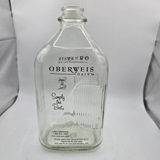 Vintage Oberweis Dairy 1/2 Gallon Milk Bottle Pristine Condition picture
