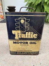 Gulf Oil Vintage Can Traffic Motor Oil 2 Gallon picture