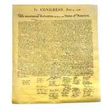 Authentic Replica Declaration of Independence Printed on Antique Style Paper picture
