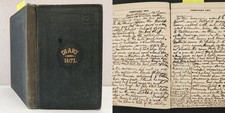 1871 antique DIARY spye park uk SOPHIA DORA SPICER british AUTHOR w sketch picture