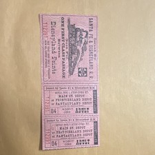 Disneyland Santa Fe & Disneyland R.R. Adult First Class Passage Ticket Pass 1956 picture
