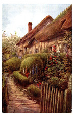 Anne Hathaways Cottage Postcard Salmon WW Quatremain Stratford-on-Avon picture