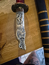 Katana Sword 440 Stainless Steel Blade Full Tang Red Scabbard picture