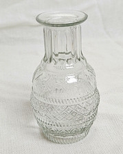 Vintage Clear Glass Tumble Up Carafe Small 6