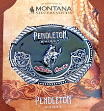 Pendleton Whisky 2020 Belt Buckle Montana Silversmiths Let'er Buck Cowboy Rodeo picture