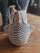 Vintage ZUNI Pueblo New Mexico Native American Vicente OWL Pottery picture
