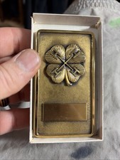 Vintage 1963 4H Club Alumni Recognition Brass Medallion  picture