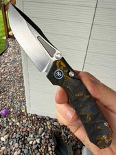 Remette Rhino 80s Camo Carbon Fiber Sculpted UV Reactive Folding Knife picture