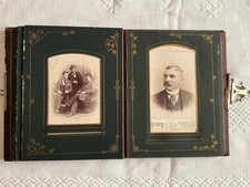 Antique Victorian Photo Album 1800s Cabinet Cards CDV Family Photos Haunted?Read picture