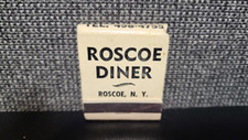 RARE Vintage Roscoe Diner Restaurant, Roscoe NY MATCHBOOK, Full, Unstruck picture