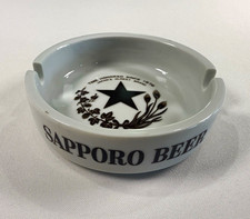 Vintage Sapporo Beer Ceramic Ashtray - Otai China Tajimi Japan - Black Star Logo picture
