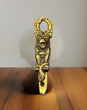 Vintage Brass Lion Doorknocker Small England Marked 4.75