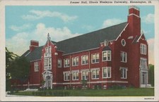 Postcard Presser Hall Illinois Wesleyan University Bloomington IL  picture