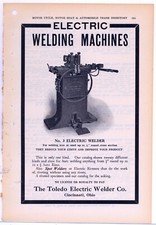 1911 Toledo Electric Welder Company Ad: No. 3 Electric Welder - Cincinnati, Ohio picture