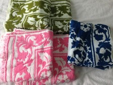NEW -VTG-NOS- Sears Drylon Bath Towels-5  Piece Lot available Reversed Sculpted picture