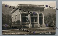RPPC Grange National Bank NEW MILFORD PA Susquehanna County Real Photo Postcard picture