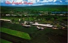 Vintage Hilo Airport Hawaii Aerial View Chrome Postcard Mike Roberts C18824 picture